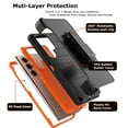 thumbnail image 2 of Tiflook for Samsung Galaxy S24 Ultra 5G 2024 with [Built-in Kickstand] Holster Locking Belt Clip [Military Grade 12FT Drop Tested] Full Body Carrying Kickstand Cover - Orange, 2 of 6