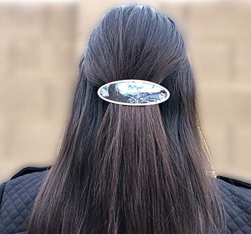 Van Gogh Starry Night Hair Clips-Copper Handmade Hair Jewelry Vincent Van, Decorative Hair Clips- Art Jewelry (Starry Night)