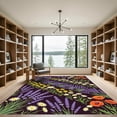 thumbnail image 2 of ODIKA 4' x 6' Machine Washable Non-Slip Area Rug, cottagecore floral High Traffic Rug, Purple, 1136388, 2 of 7