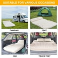 thumbnail image 5 of QDH SUV Air Mattress Thickened and Double-Sided Flocking Travel Camping Bed with 2 Pillows & Electric Pump Dedicated Mobile Cushion Inflatable Bed for SUV Trunk and Rear Seat (Beige and Coffee), 5 of 9