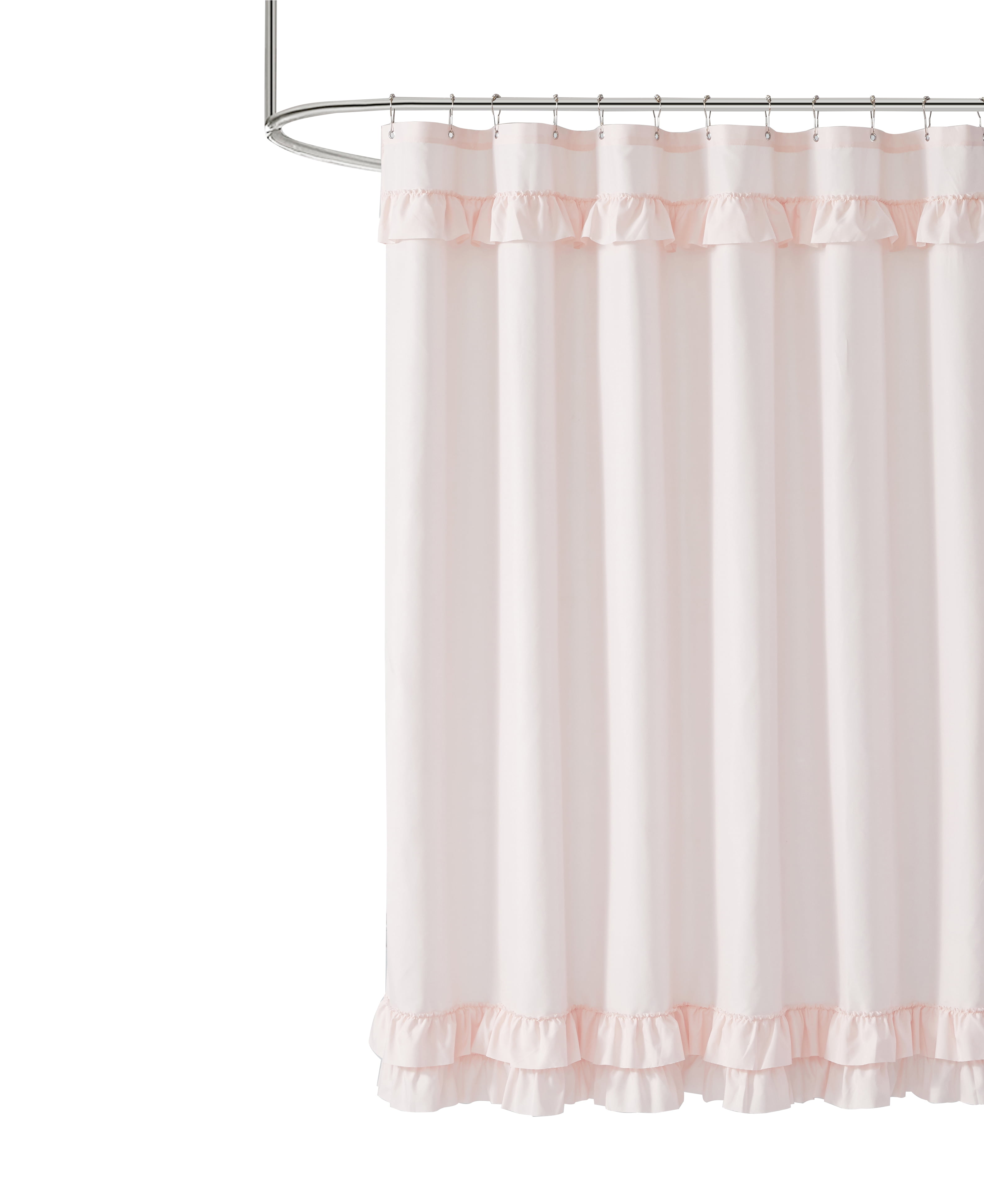 Simply Shabby Chic Pink Ruffle Polyester Shower Curtain 72 X Com