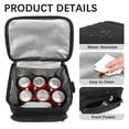 thumbnail image 5 of GYEUKHAM Insulated Reusable Lunch Bag Adult Large Lunch Box for Women and Men with Adjustable Shoulder Strap,Front Zipper Pocket and Dual Large Mesh Side Pockets,Black, 5 of 10