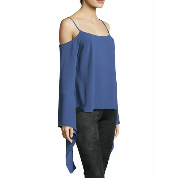 BCBGMAXAZRIA Nicholette Cold Shoulder Top In Vintage Blue Size XS