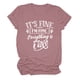 thumbnail image 1 of Camiseta de verano con estampado de letras, cuello redondo, manga corta, camiseta informal de gran tamaño con estampado de letras para mujer, oro rosa (letra blanca) L, 1 of 4