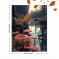thumbnail image 3 of Qisvanset Framed Canvas Wall Art, 12x16 Inch Red Mushroom Pond Enchanted Forest Wall Art, 3 of 5