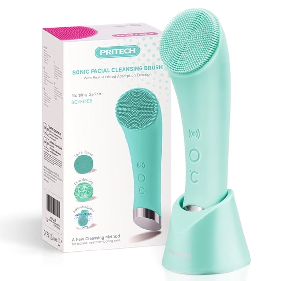 Cepillo de limpieza facial PRITECH Silicone con masaje térmico