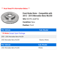 thumbnail image 2 of Front Brake Rotor - Compatible with 2012 - 2015 Mercedes-Benz ML350 2013 2014, 2 of 2