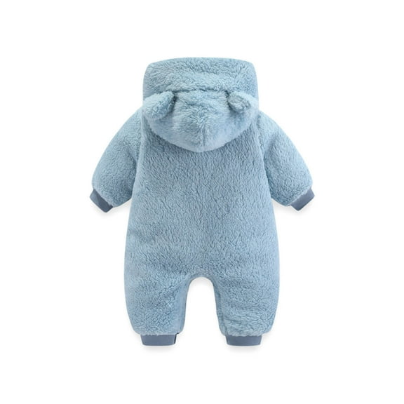 Dpytoraw Baby Boys Girls Cartoon Bear Hooded Romper Jumpsuit Coat Winter Coat Toddler With Pocket Size 3-6 Months