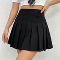 thumbnail image 7 of Back to School Children's Solid Color Leggings Short Skirt Four Season Pleated Skirt Performance Skirt 9-10Years, 7 of 7