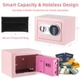 thumbnail image 2 of Locksworth Fireproof Safe Box with Electronic Lock, 9" x 6.6" x 6.5", Pink, 2 of 8