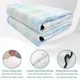 thumbnail image 4 of Twin Quilt Set 68''x86'', Blue Pink Plaid Lightweight Summer Bedspread Coverlet Set with 2 Pillow Shams, Pastel Green White Buffalo Patchwork Breathable All Season Quilt Bedding for Dorm/Bedroom, 4 of 9