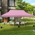 thumbnail image 2 of Costway 10 x 20FT Pop-up Canopy Tent Folding Instant Sun Shelter with 3 Adjustable Heights Pink, 2 of 10