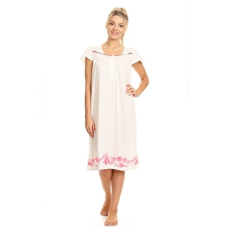 

Lati Fashion Women Nightgowns Short Sleeve Female Nightgowns & Sleepshirts Red XXL