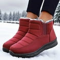 thumbnail image 2 of Gyexs Mens Snow Boots Waterproof, Womens Winter Shoes Dressy Casual, Orthotic Technology, Slip-On, Rain, Steel Toe, Sportswear, Red, Size 6, 2 of 7