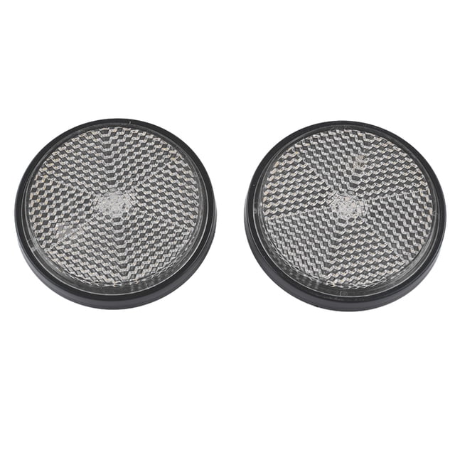 2Pcs Round Reflector Car Trucks Motorcycle Bi Cycle Tractor Trai Trailer Night Reflective Refraction Orange Red White Blue White Mingyiq