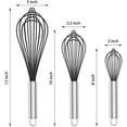thumbnail image 2 of Batidor de silicona, paquete de 1/2/3 Batidores profesionales para cocinar sin rayar, batidor de acero inoxidable y silicona, batidor de goma de plástico para utensilios de cocina antiadherentes,, 2 of 7