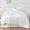 White, variant on Comforter Set White Bedding - Ruched Comforter Size Bed Set Boho Shabby Chic Bedding for Bedroom Comforter Fluffy 3 count Ruffle Comforter Set with Pillow White Soft