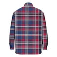 thumbnail image 2 of Maean Mens Big and Tall Button down Shirts Plaid Long Sleeve V Neck Loose Casual Business Tops with Pockets, 2 of 4