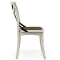 thumbnail image 3 of Furniture of America Knix Rustic Wood Dining Chair in Antique White (Set of 2), 3 of 7