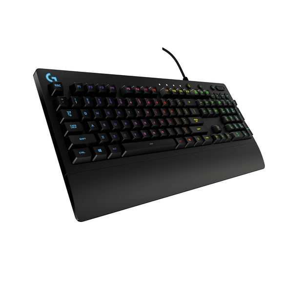Logitech G213 Prodigy Gaming Keyboard, LIGHTSYNC RGB Backlit Keys, Spill-Resistant, Customizable Keys, Dedicated Multi-Media Keys â Black