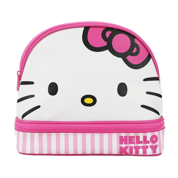Hello Kitty Big Face Pink Zippered Dome Cosmetic Case