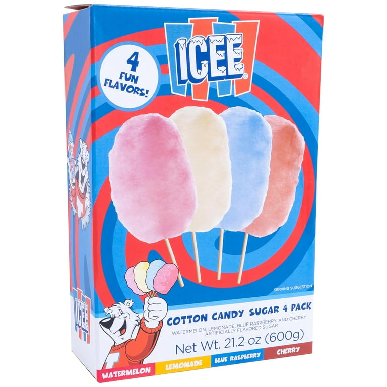 Fizz Creations ICEE Cotton Candy Sugar Pack, 4 Count, Watermelon