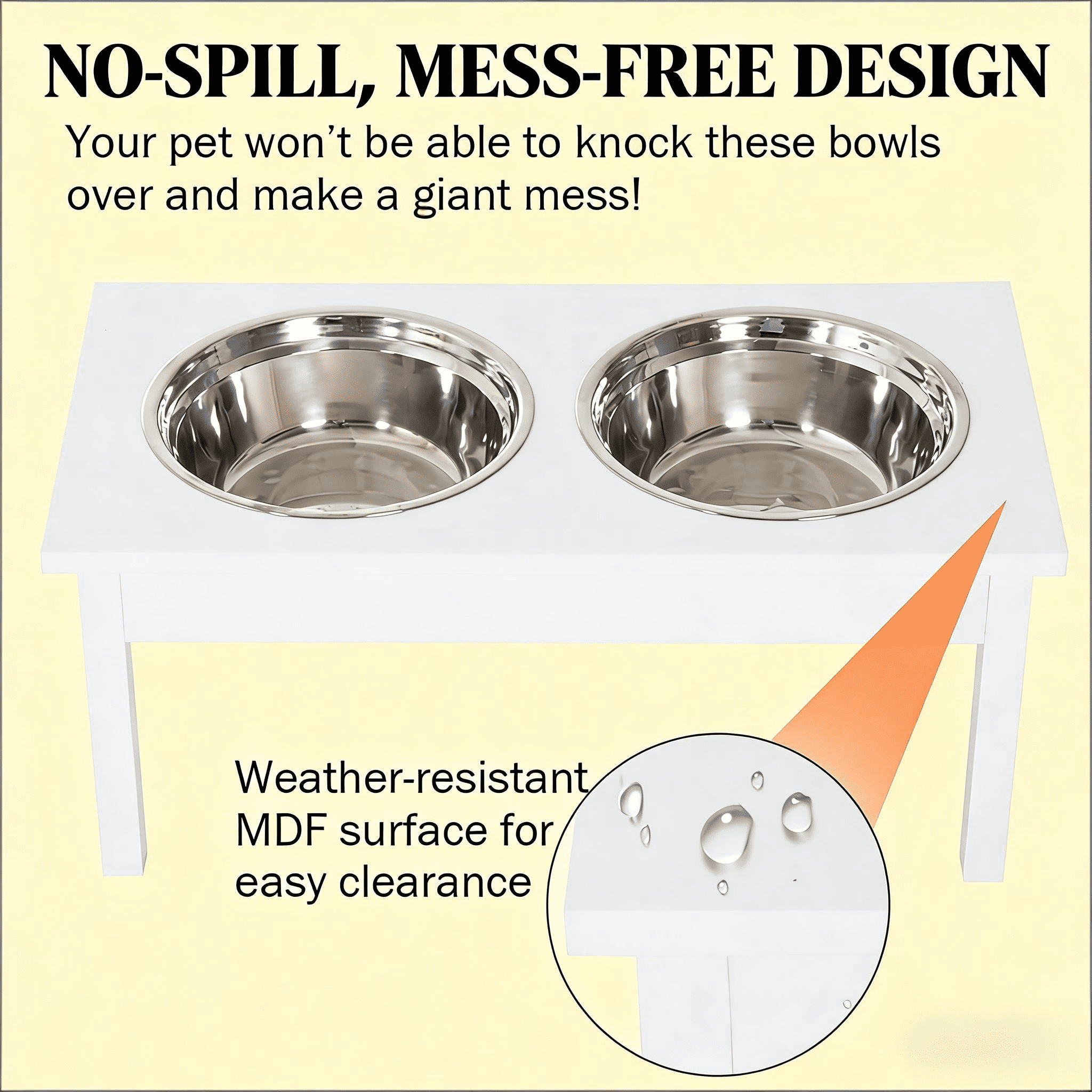 Pet Feeder Stand, Wooden Dog Food Bowls Stand