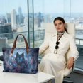 thumbnail image 3 of ZUXONGSY Wolf Rose Butterfly Print Tote Handbag for Women Large Capacity Top Handle Bag Waterproof Satchel Handbags with Inner Pocket for Shopping Work Business, 3 of 6