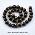 thumbnail image 3 of 38pcs 10mm Natural Black Agate Beads Strand Frosted Gemstone Round Loose Beads Energy Stone Beads for Jewelry Making - 14 Inch, 3 of 5