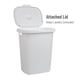 thumbnail image 5 of 50L Slim Laundry Hamper, Clothes Basket, Lid, Wicker Design, Plastic, 17.65" L x 13.75" W x 21" H, White, 5 of 6