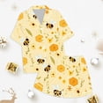 thumbnail image 4 of Girls' Festival Printed Silk Imitation Pajama Short Sleeve Set, 4 of 4