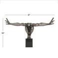 thumbnail image 3 of 31" x 18" Black Aluminum Metal Diver Sculpture, by DecMode, 3 of 8