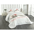 thumbnail image 3 of Ambesonne Sloth Quilted Bedspread Set 3 Pcs, Tropical Animals, Queen Size, Warm Taupe Vermilion, 3 of 5