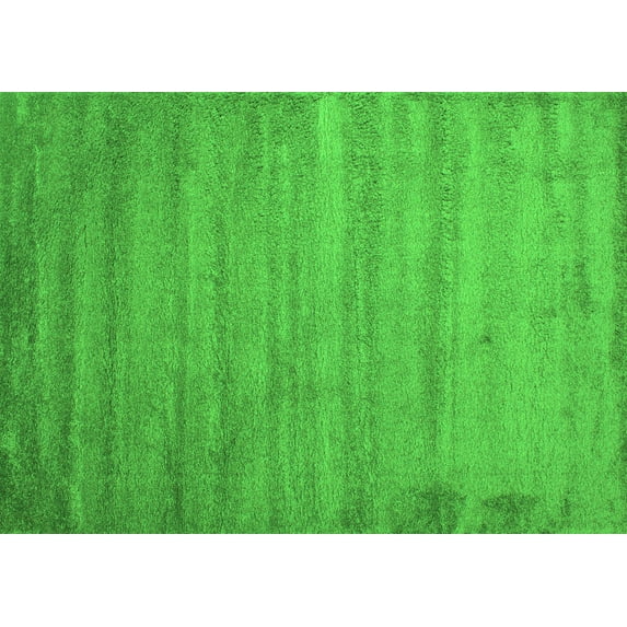 Ahgly Company Indoor Rectangle Abstract Green Contemporary Area Rugs, 2' x 5'