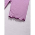 thumbnail image 5 of Manyakai Toddler Girls 6 Pack Dance Shorts Bike Shorts Solid Elastic Waist Ruffle Gymnastics Violet 130, 5 of 6