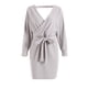 thumbnail image 1 of Vestido mini de punto con alas de murciélago, vestido mini de punto, vestido mini de punto de manga larga para mujer, ropa de mujer de alto rendimiento, 1 of 5