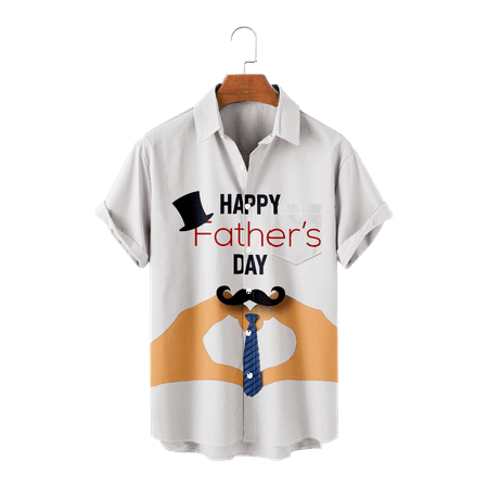 

LANLIN Birthday Gifts for Men Button Down Short Sleeve Summer Shirt for Teen and Adult Men s Big and Tall Vintage Clothing