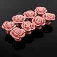 thumbnail image 5 of 16 pcs Rose Shaped Ceramic Kitchen Cabinet Drawer Door Knobs Pull Handles (Pink), 5 of 8