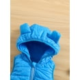 thumbnail image 4 of Bagilaanoe Little Girl Boy Quilted Puffer Vest Coat Winter Lightweight Sleeveless Warm Outerwear 6M 12M 2T 3T 4T 5T 6T 7T Kids Hooded Zipper Padded Jacket, 4 of 9
