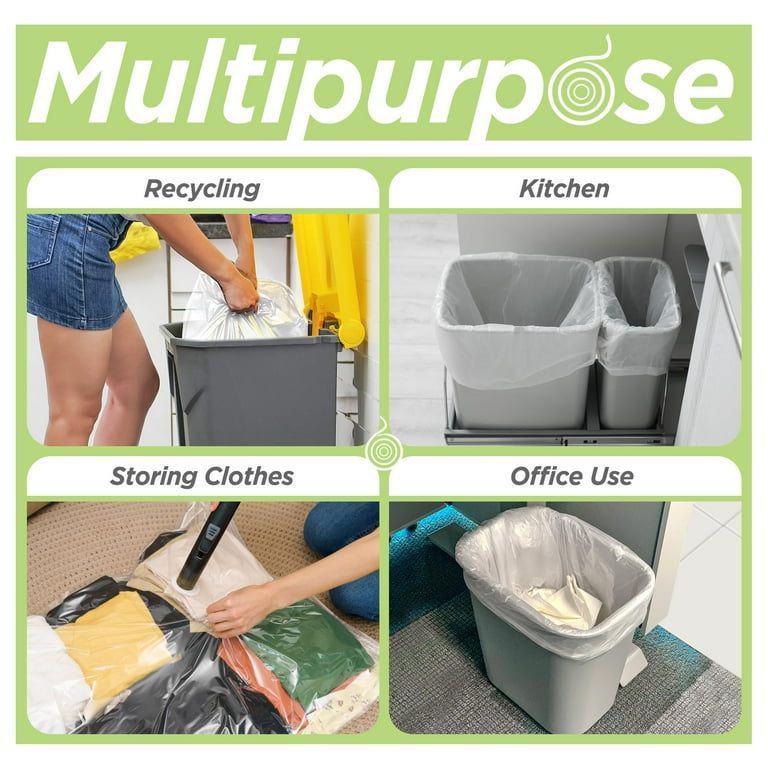 ToughBag Clear Kitchen Trash Bags 13 Gallon 250 Count Bulk Clear Recycling Bags 13 16 Gallon Tall Kitchen Garbage Bags