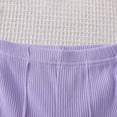 thumbnail image 5 of SYMOID Kids Girl Purple Outfit Set 6-24 Months - Knit Cotton Long Sleeve Striped Top & Lavender Flared Pants, Soft Skin-Friendly for Daily Wear/Playdates,Size 12 Months, 5 of 9
