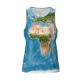 thumbnail image 4 of Gaeub Earth View World Map Men's Athletic Tank Top, Workout Sleeveless Shirts, Running Tank Tops for Gym, Running, Training - X-Large, 4 of 9
