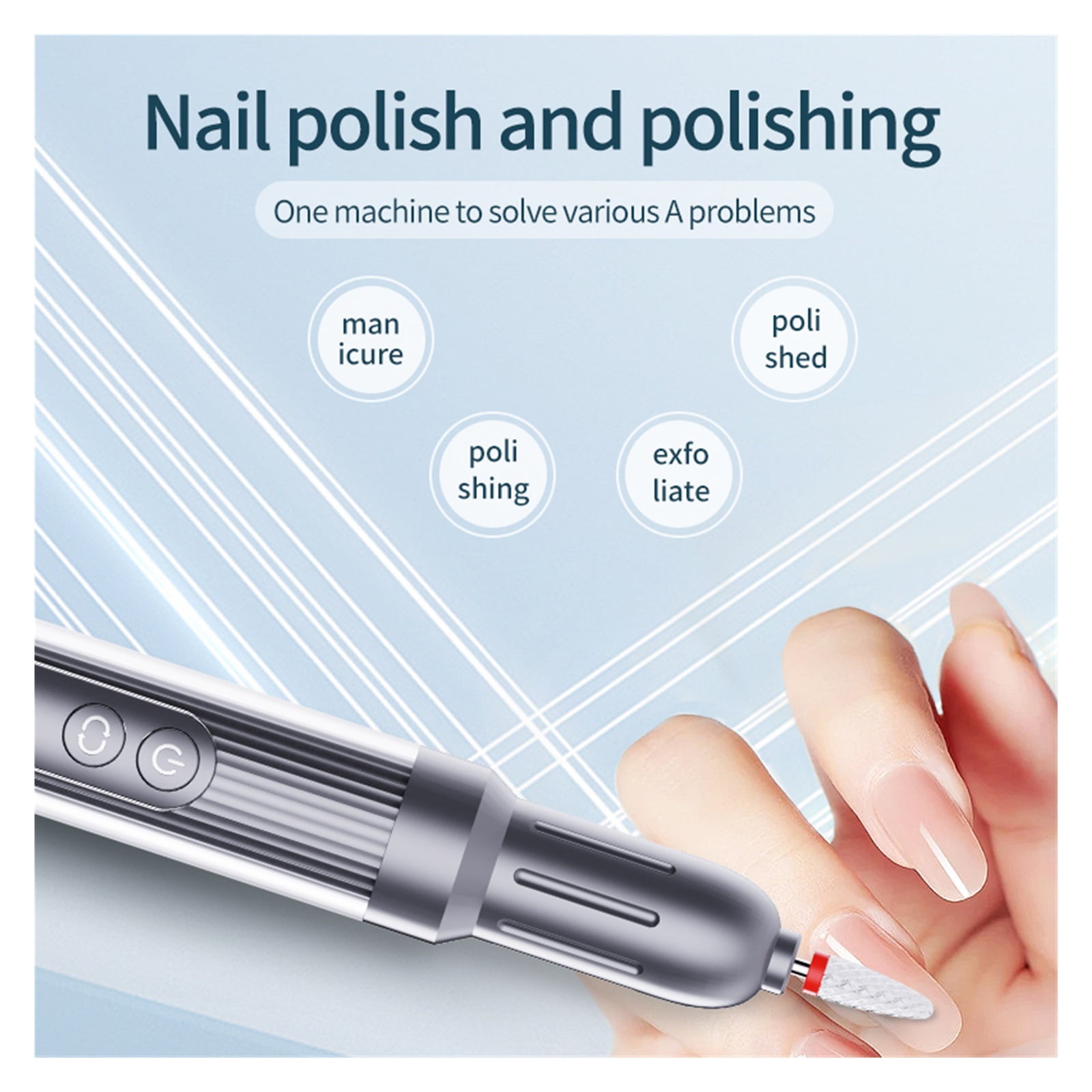 Professional Electric Nail Drill Manicure Machine, Portable E File, Rechargeable Nail Sander, Nail Tools For Home, Stable Six Gears