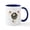 White/Navy Inside, variant on CafePress - Billiard Atom Mug - 11 oz Ceramic Mug - Novelty Coffee Tea Cup