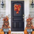 thumbnail image 5 of Fall Wreaths for Front Door, Fall Teardrop Swag Artificial Maple Leaves Wreath for Indoor Outdoor Farmhouse Home Wall Window Festival Wedding Decor, 5 of 5