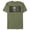 Military Green, variant on Men's Star Wars: The Mandalorian The Child and Bounty Hunter Letterbox Simple  Graphic Tee Charcoal Heather X Large