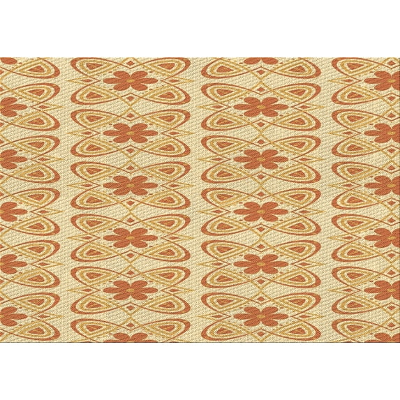Ahgly Company Indoor Rectangle Patterned Cardboard Brown Gold Area Rugs, 5' x 8'