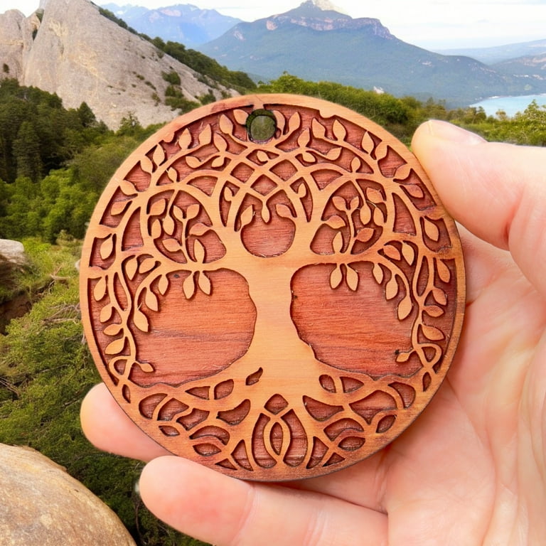 Celtic Tree of Life - Raw Cedar Ornament 3x3in Celtic Tree of Life - Raw Cedar Ornament 3x3in