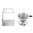 thumbnail image 2 of Stainless Steel Cone Coffee Dripper,Reusable Coffee Filter Hand Cone Coffee Dripper Stainless Steel Cone Filter Professional Grade, 2 of 14