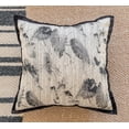 thumbnail image 2 of Fennco Styles Jacquard Leaf Feather Design Decorative Throw Pillow Cover 18" W X 18" L – Black Art Style Square Cushion Case for Couch, Sofa, Bedroom, Office and Living Room Décor, 2 of 5
